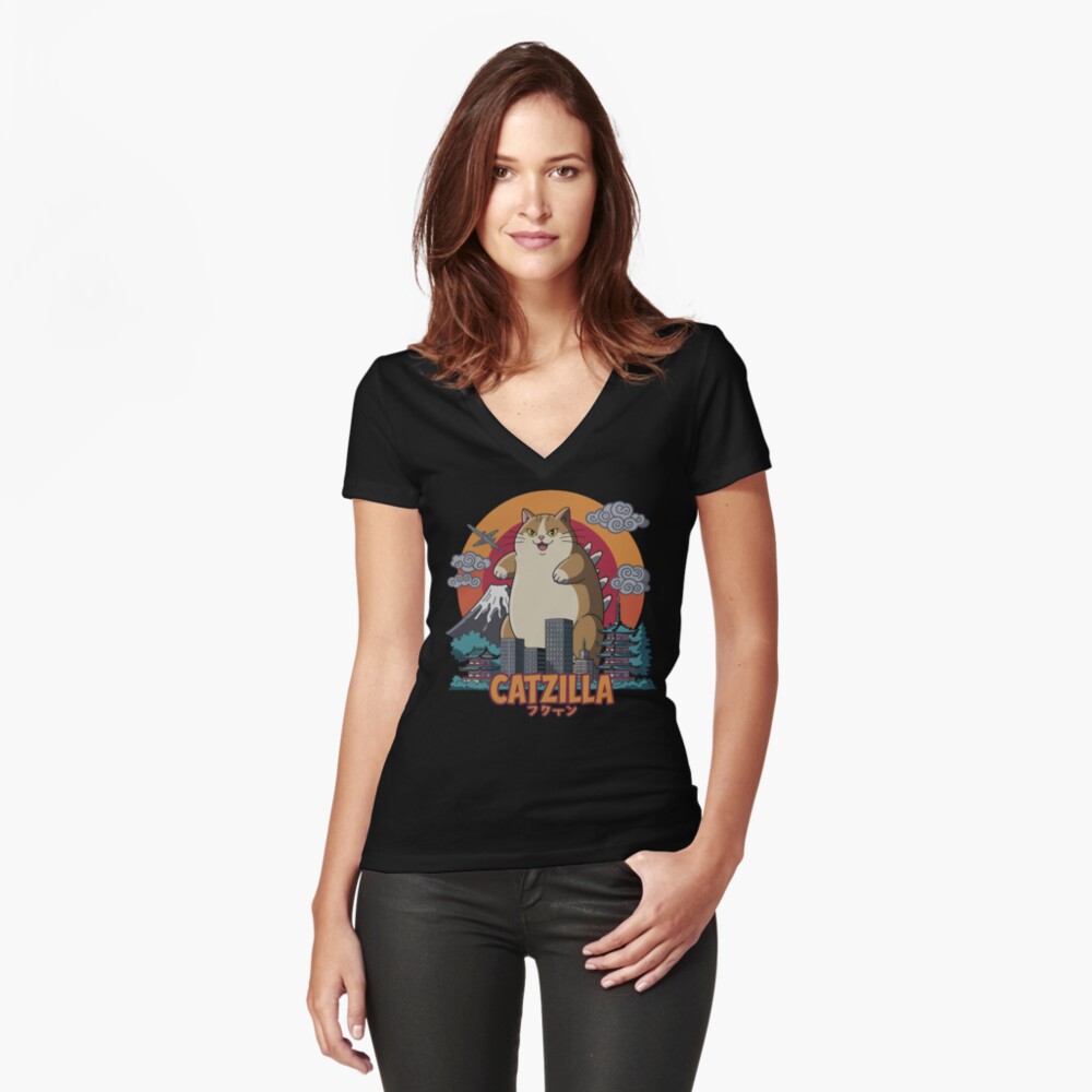 Item preview, Fitted V-Neck T-Shirt designed and sold by tmerchtrends.