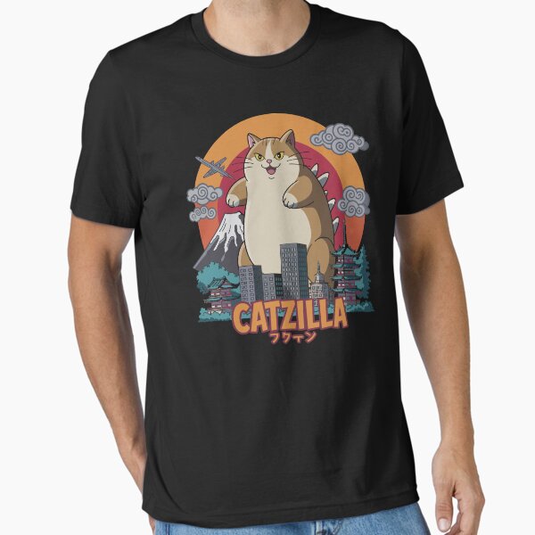 Item preview, Catzilla Cat Funny Japanese Art  designed and sold by tmerchtrends.