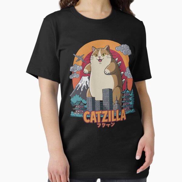Item preview, Catzilla Cat Funny Japanese Art  designed and sold by tmerchtrends.