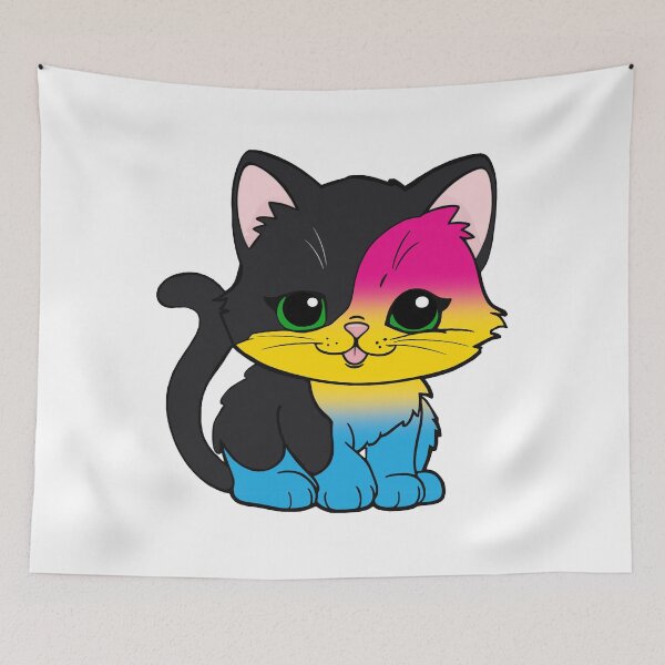 Item preview, Kawaii Pansexual Cat – Pansexual Pride Cute Design designed and sold by Travelslightly.