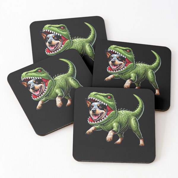 Item preview, Funny Texas Heeler Wearing Dinosaur Outfit Dog Lover designed and sold by Kimberley King Art  King Art.