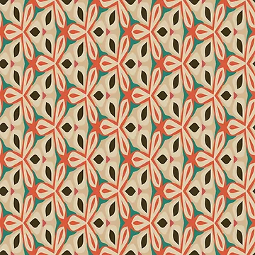 Artwork thumbnail, Floral Geometric Fusion Pattern by Patternfluent