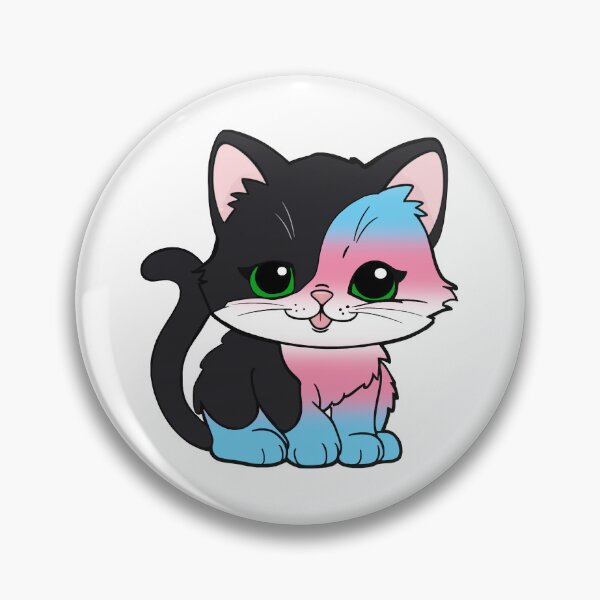 Item preview, Kawaii Transgender Cat – Trans Pride Cute Design designed and sold by Travelslightly.