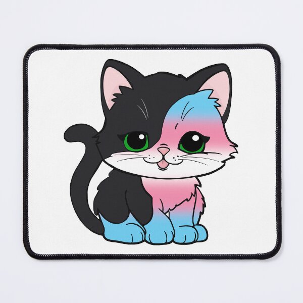 Item preview, Kawaii Transgender Cat – Trans Pride Cute Design designed and sold by Travelslightly.