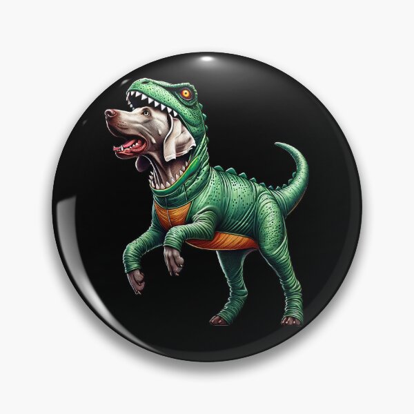Item preview, Funny Weimaraner Wearing Dinosaur Outfit Dog Lover designed and sold by Kimberley King Art  King Art.