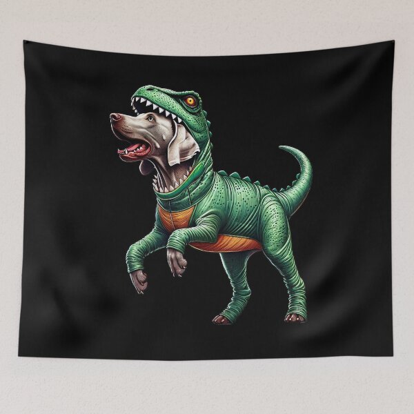 Item preview, Funny Weimaraner Wearing Dinosaur Outfit Dog Lover designed and sold by Kimberley King Art  King Art.