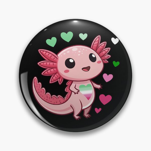 Item preview, Kawaii Axolotl with Abrosexual Hearts - Abrosexual Pride Art designed and sold by Travelslightly.