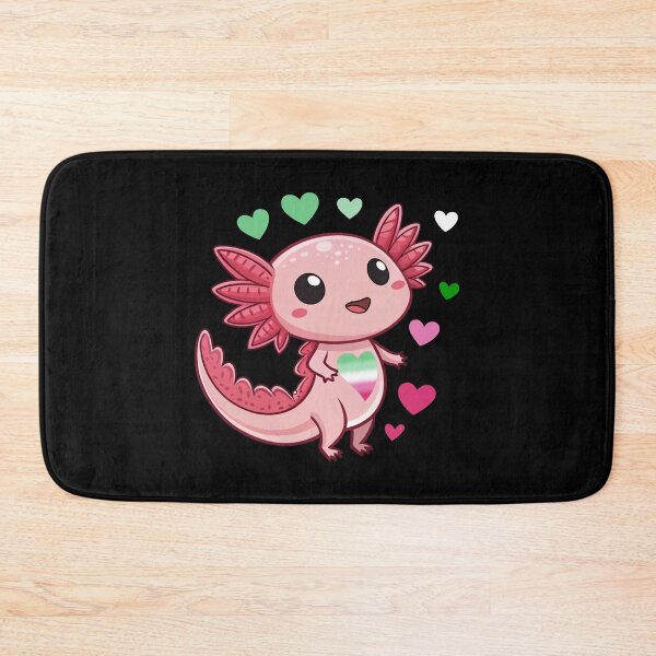 Item preview, Kawaii Axolotl with Abrosexual Hearts - Abrosexual Pride Art designed and sold by Travelslightly.