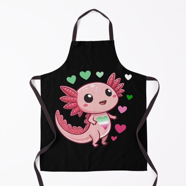 Item preview, Kawaii Axolotl with Abrosexual Hearts - Abrosexual Pride Art designed and sold by Travelslightly.