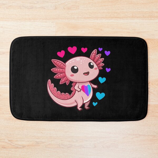 Item preview, Kawaii Axolotl with Androgynous Hearts - Androgynous Pride Art designed and sold by Travelslightly.