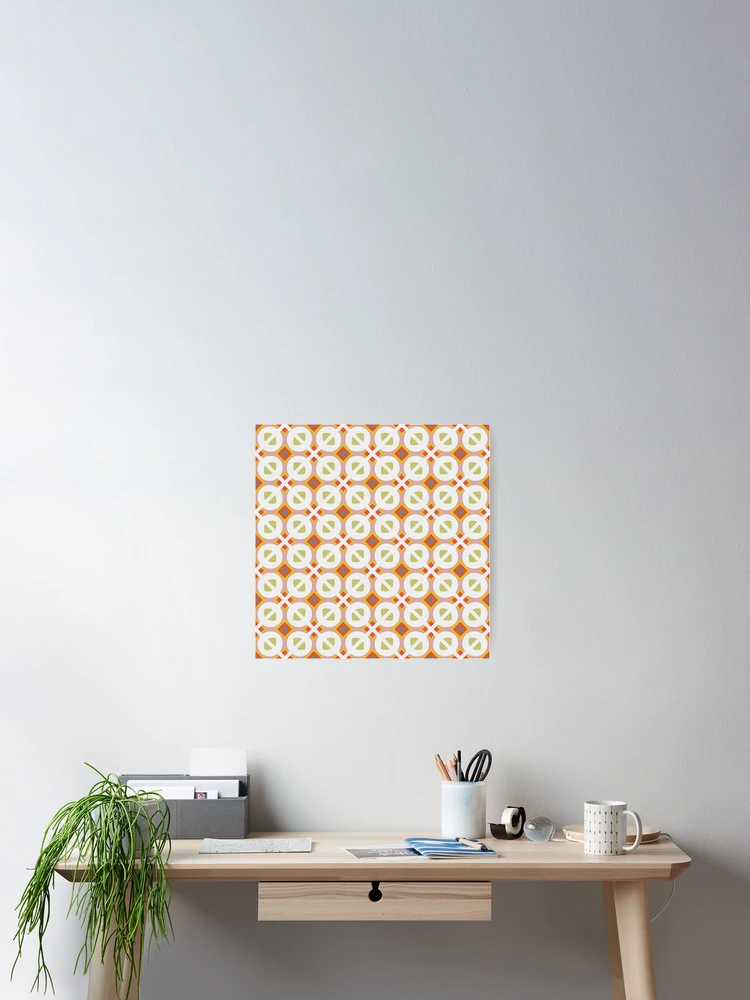 Thumbnail 2 of 3, Poster, Geometric Retro Elliptical Pattern designed and sold by Patternfluent.