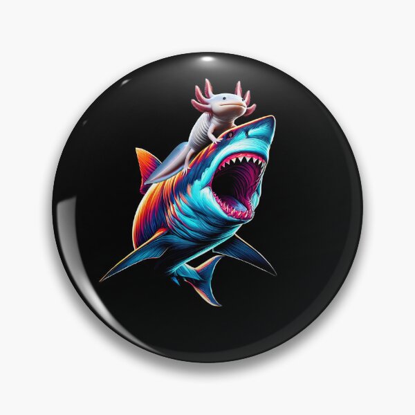 Item preview, Funny Axolotl Riding Shark Axolotl Lover designed and sold by Kimberley King Art  King Art.