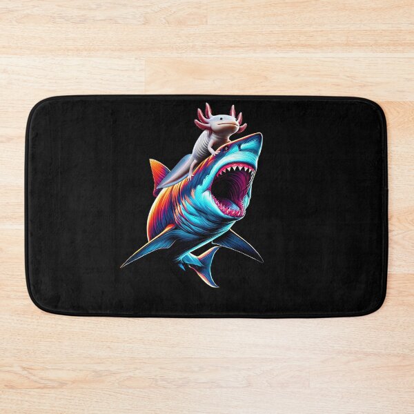 Item preview, Funny Axolotl Riding Shark Axolotl Lover designed and sold by Kimberley King Art  King Art.