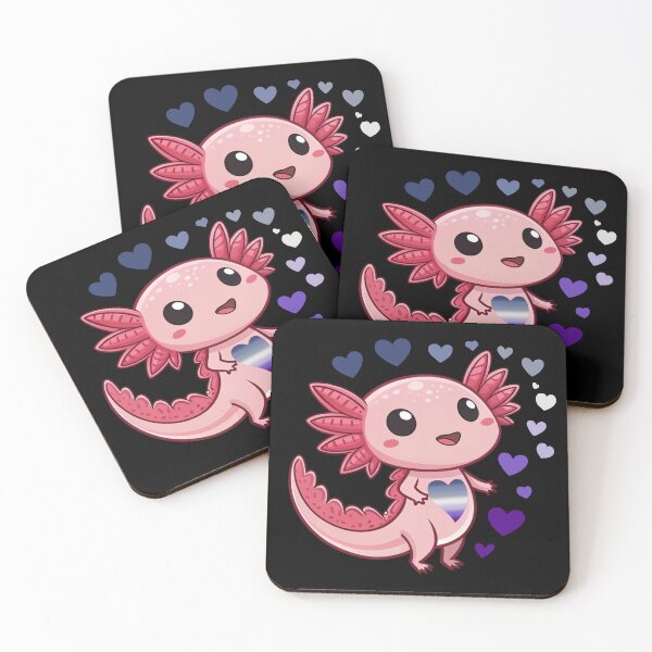 Item preview, Kawaii Axolotl with Butch Hearts - Butch Pride Art designed and sold by Travelslightly.