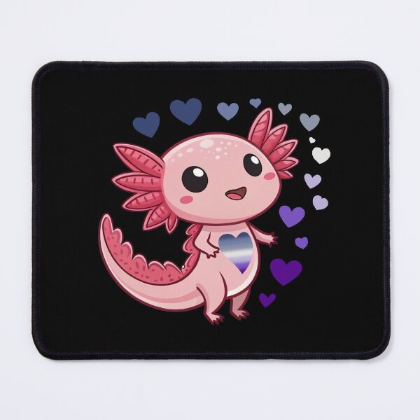 Item preview, Kawaii Axolotl with Butch Hearts - Butch Pride Art designed and sold by Travelslightly.