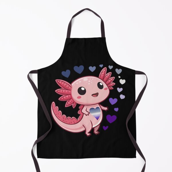 Item preview, Kawaii Axolotl with Butch Hearts - Butch Pride Art designed and sold by Travelslightly.
