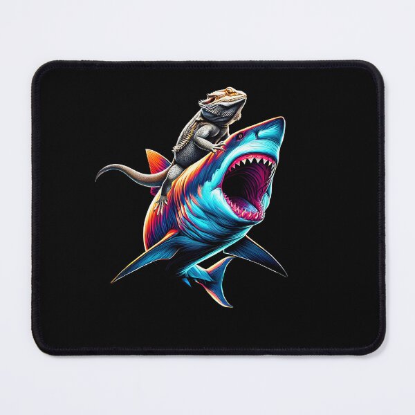 Item preview, Funny Bearded Dragon Riding Shark Bearded Dragon Lover designed and sold by Kimberley King Art King Art.