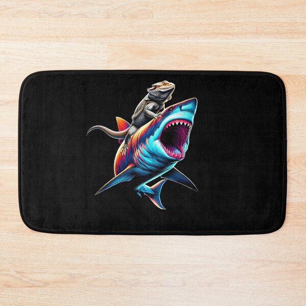 Item preview, Funny Bearded Dragon Riding Shark Bearded Dragon Lover designed and sold by Kimberley King Art  King Art.