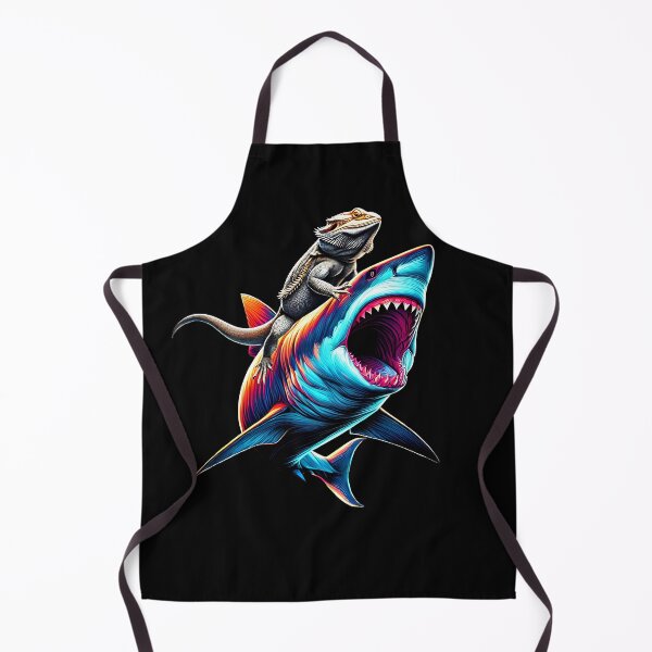 Item preview, Funny Bearded Dragon Riding Shark Bearded Dragon Lover designed and sold by Kimberley King Art King Art.
