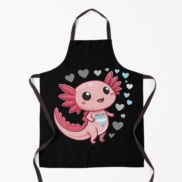 Item preview, Kawaii Axolotl with Demiboy Hearts - Demiboy Pride Art designed and sold by Travelslightly.