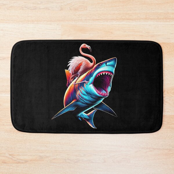 Item preview, Funny Flamingo Riding Shark Flamingo Lover designed and sold by Kimberley King Art  King Art.