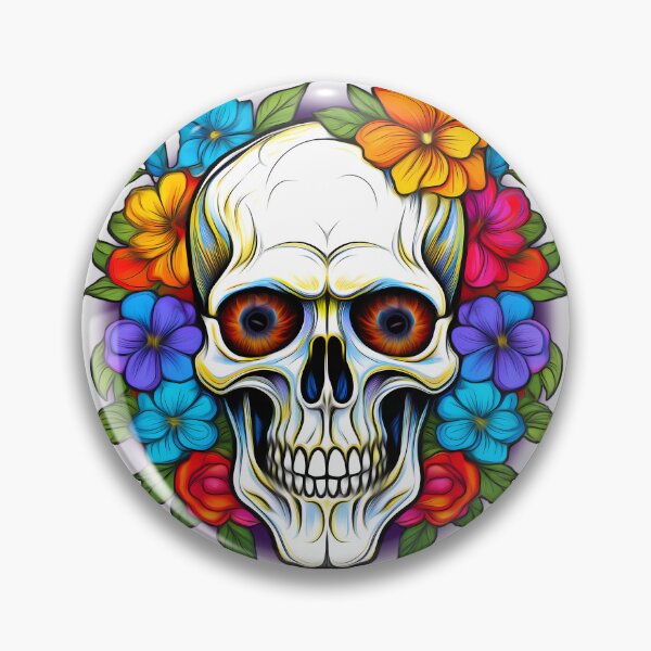 Item preview, Flowers Skull designed and sold by rainsdesigns.