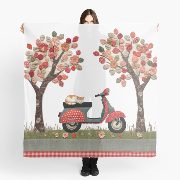 Item preview, Vintage Scooter with Sleeping Cat designed and sold by Atchara-Siri.