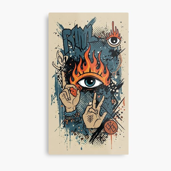 Aperçu de l'œuvre Flammes mystiques : art visuel du graffiti créée et vendue par ZyloVibes.