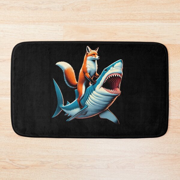 Item preview, Funny Fox Riding Shark Fox Lover designed and sold by Kimberley King Art  King Art.