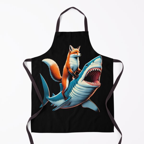 Item preview, Funny Fox Riding Shark Fox Lover designed and sold by Kimberley King Art King Art.