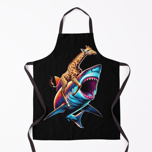 Item preview, Funny Giraffe Riding Shark Giraffe Lover designed and sold by Kimberley King Art  King Art.