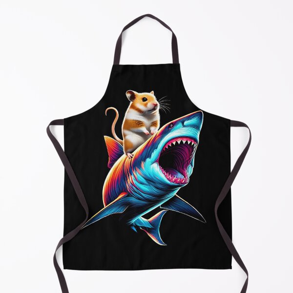 Item preview, Funny Hamster Riding Shark Hamster Lover designed and sold by Kimberley King Art  King Art.