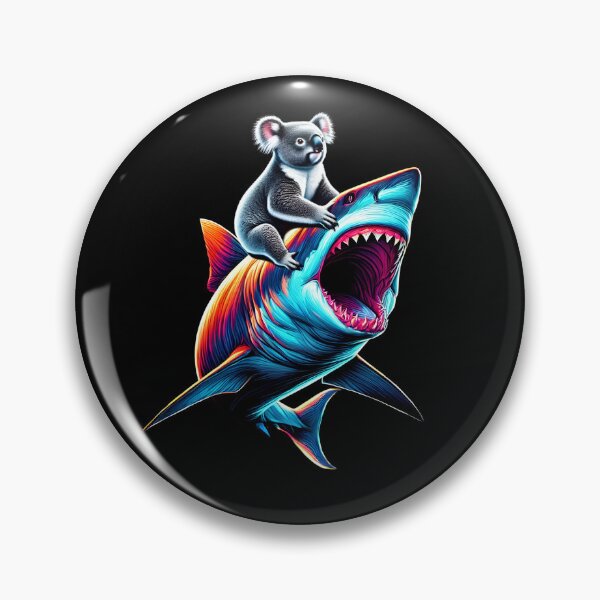 Item preview, Funny Koala Riding Shark Koala Lover designed and sold by Kimberley King Art  King Art.