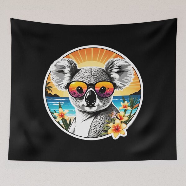 Item preview, Koala Bear with Sunglasses at Sunset in Hawaii designed and sold by NautiChic.