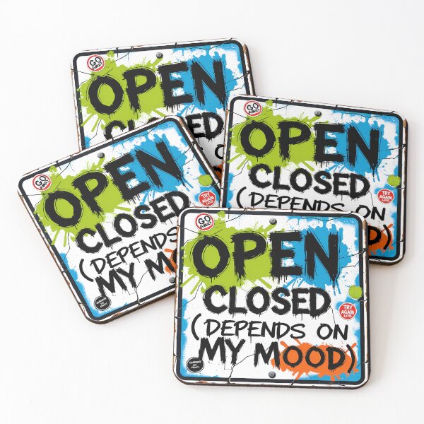 Item preview, Open/Closed Mood Sign - Sarcastic Business designed and sold by SolaoLab.