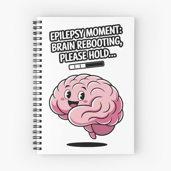 Item preview, Funny Epilepsy Moment – Brain Rebooting Please Hold Design designed and sold by Tatiana Kucher.