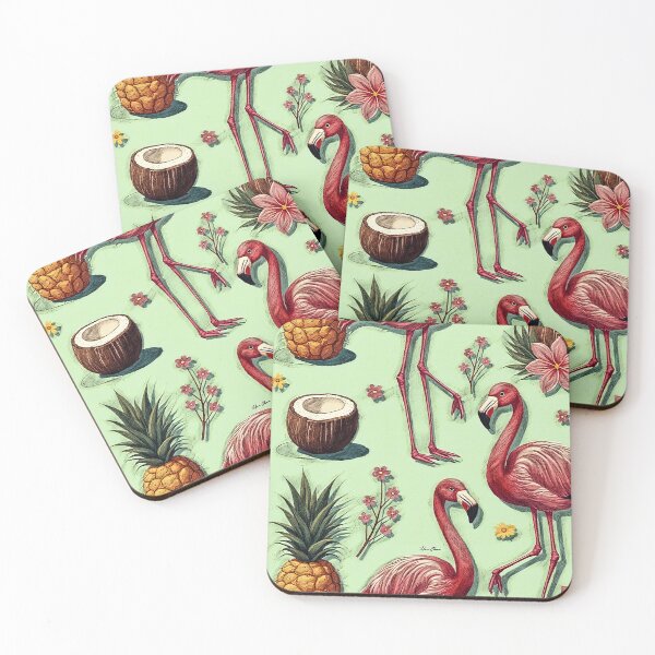 Item preview, Tropical Flamingo Fiesta designed and sold by Hen-C-Art.