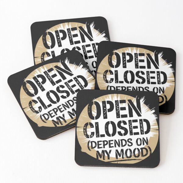 Item preview, Vintage Open/Closed Mood Sign – Retro Business designed and sold by SolaoLab.
