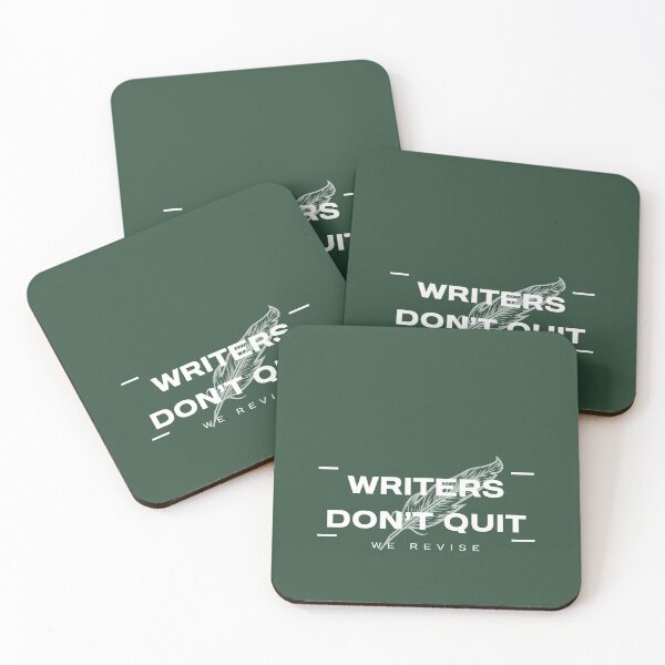 Item preview, Writers Don’t Quit — We Revise | Writing Motivation designed and sold by Favbookshelf by Manik.