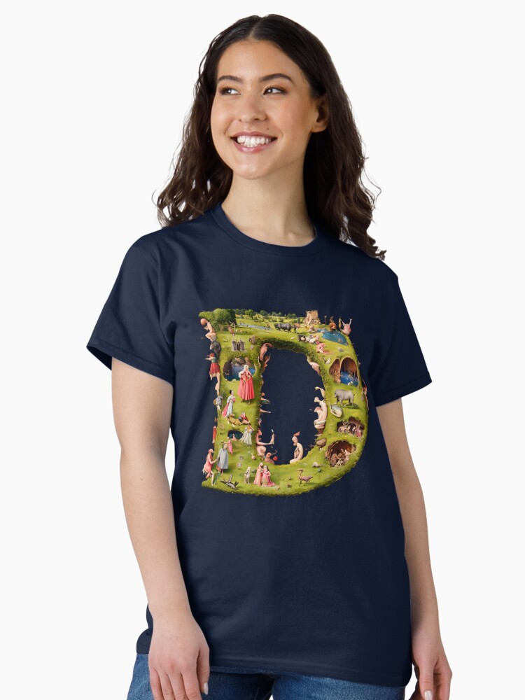 Thumbnail 1 of 7, Classic T-Shirt, Hieronymus Bosch Alphabet Letter D designed and sold by dinaaaaaah.