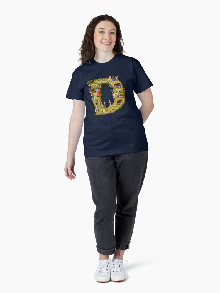 Thumbnail 4 of 7, Classic T-Shirt, Hieronymus Bosch Alphabet Letter D designed and sold by dinaaaaaah.