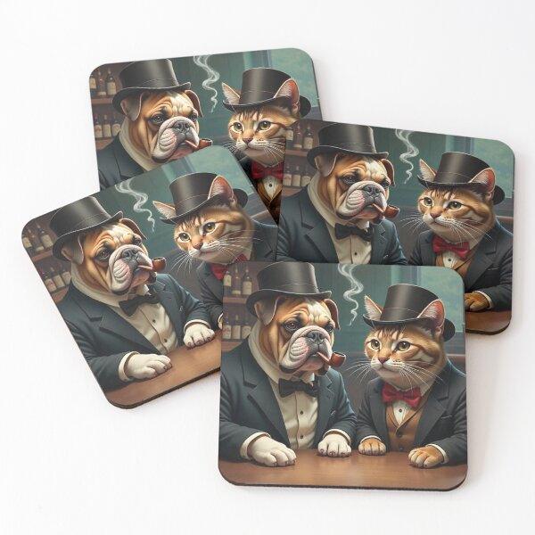 Item preview, English Pub Cat and Bulldog Friends designed and sold by Collinwood-1770.