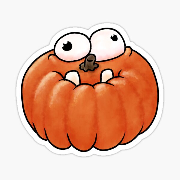 Pumpkin with Big Eyes Sticker