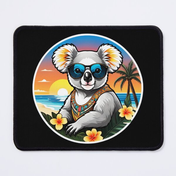 Item preview, Palm Tree Koala Bear with Sunglasses at Sunset in Hawaii designed and sold by NautiChic.