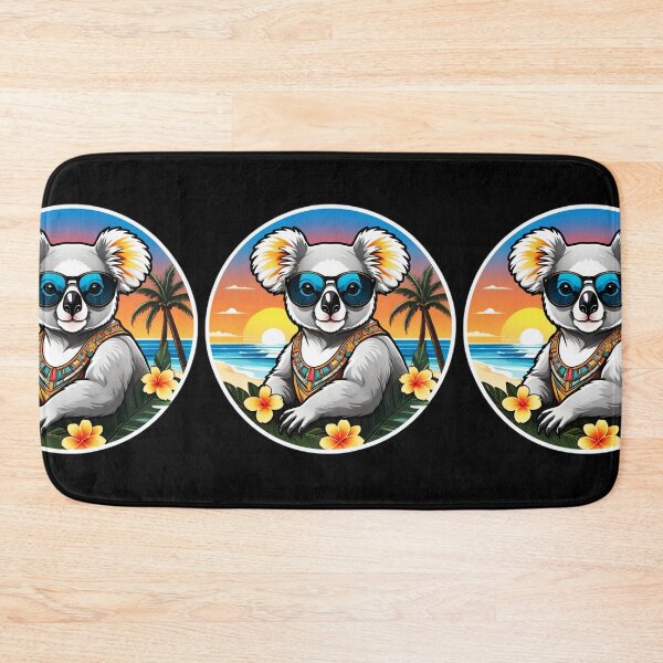 Item preview, Palm Tree Koala Bear with Sunglasses at Sunset in Hawaii designed and sold by NautiChic.