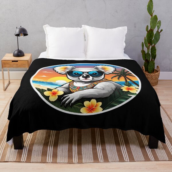 Item preview, Palm Tree Koala Bear with Sunglasses at Sunset in Hawaii designed and sold by NautiChic.