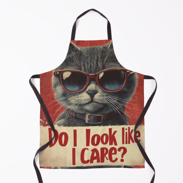 Item preview, Too Cool to Care Cat designed and sold by UtasArtworks.