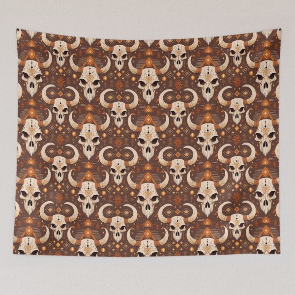 Item preview, Cow longhorn skull design  designed and sold by Clara Fruggeri.