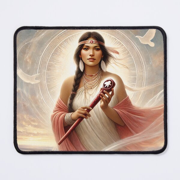 Item preview, White Buffalo Calf Woman - Lakota Goddess of Peace & Wisdom | Watercolor Art designed and sold by lynnebeclu.