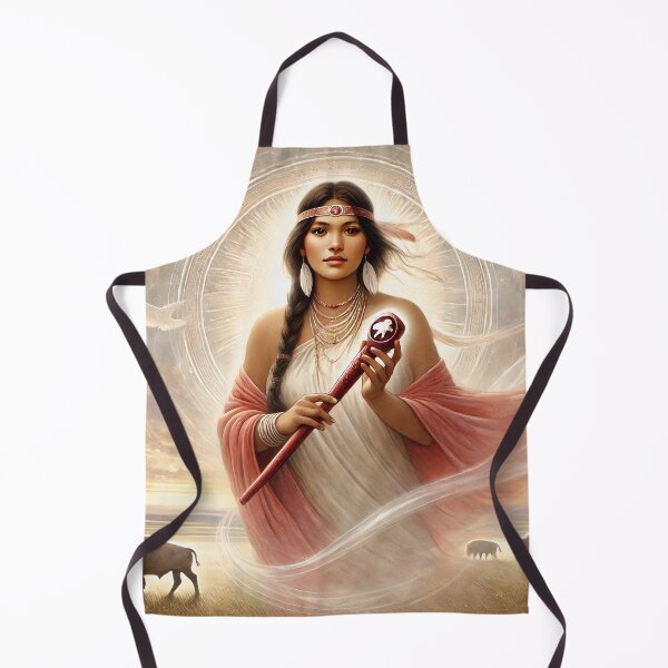 Item preview, White Buffalo Calf Woman - Lakota Goddess of Peace & Wisdom | Watercolor Art designed and sold by lynnebeclu.